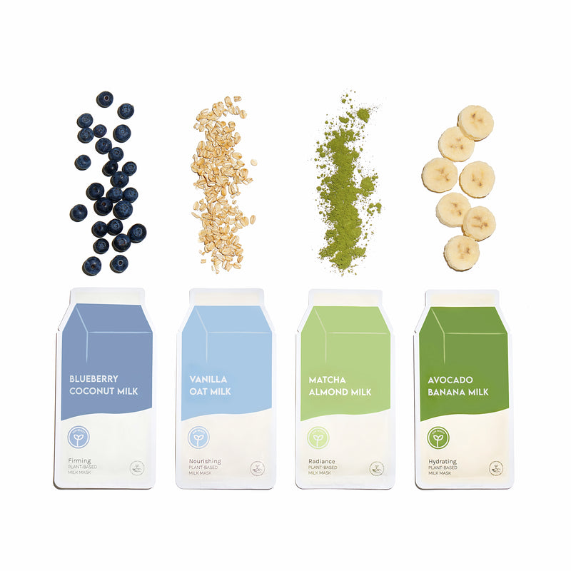 Biodegradable, Plant-Based Sheet Mask | Blueberry Coconut Milk for Firming